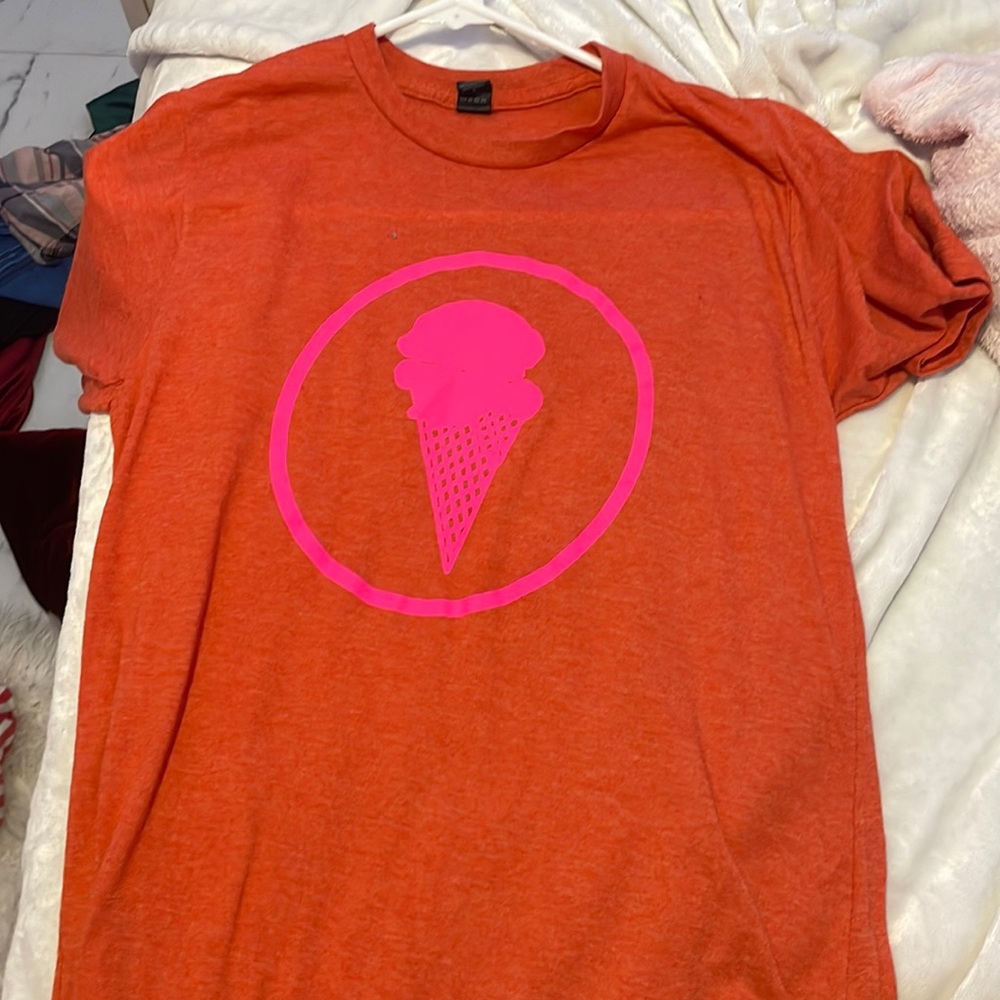 Orange Pink Ice Cream Tee